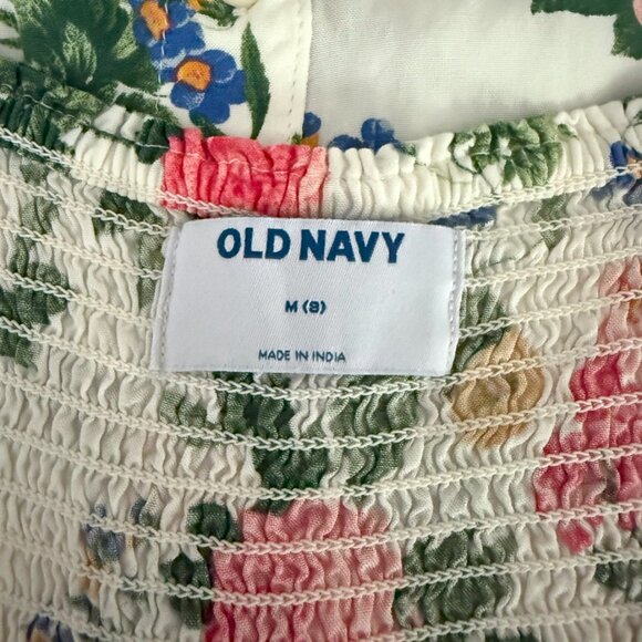 Old Navy Girls Puff Sleeve Button-Front Fit Flare Dress Size M - 8 - Preloved - Picture 7 of 7